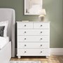Chest of 2+4 Drawer in White - Hampton