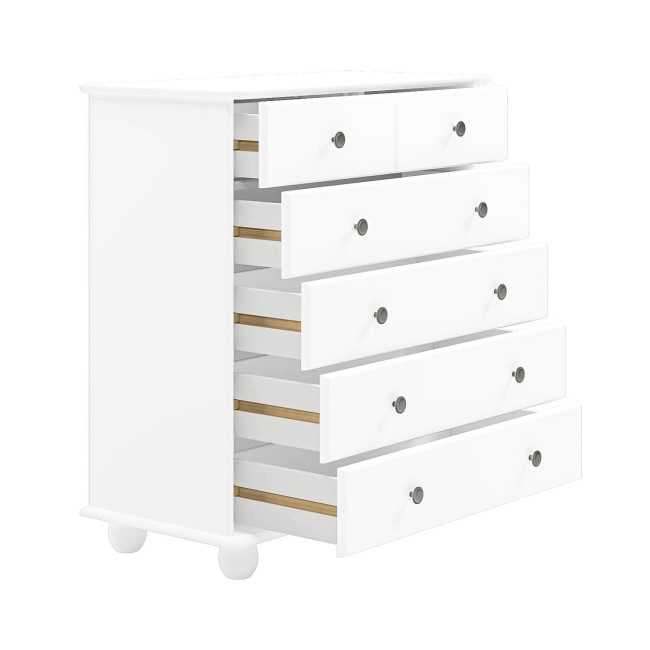 ALMOST PERFECT - White Chest of 6 Drawers - Hampton