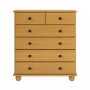 Pine Chest of 6 Drawers - Hampton