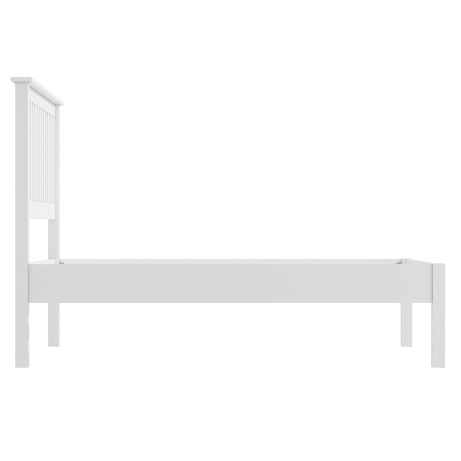 Harper Solid Wood Double Bed Frame in White