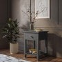 GRADE A1 - Harper Grey Solid Wood Bedside Table with 1 Drawer