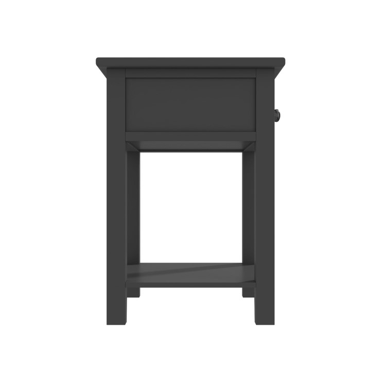 Grey Painted Bedside Table with Drawer - Harper