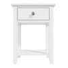 GRADE A1 - Harper Solid Wood 1 Drawer Bedside Table in White