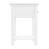 GRADE A1 - Harper White Solid Wood 1 Drawer Bedside Table 