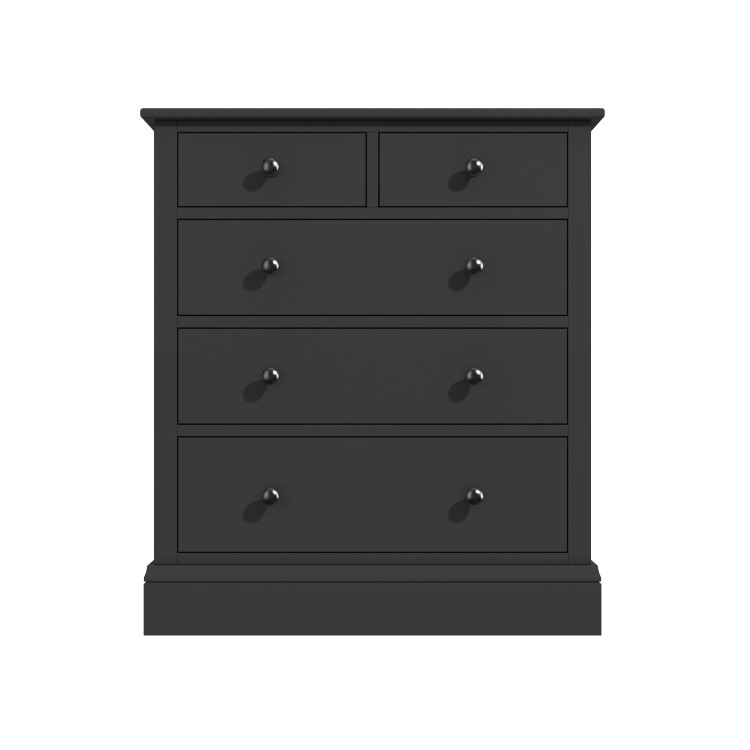 Grey Painted Chest of 5 Drawers - Harper