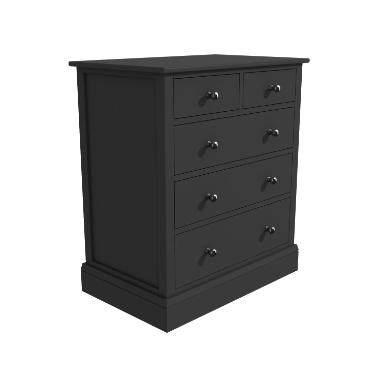 Grey Painted Chest of 5 Drawers - Harper