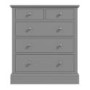 Harper Grey Solid Wood 2+3 Chest of Drawers