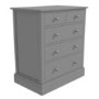 Harper Grey Solid Wood 2+3 Chest of Drawers