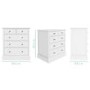 Harper White Solid Wood 2+3 Chest of Drawers