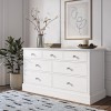 Wide White Painted Solid Wood Chest of 7 Drawers - Harper