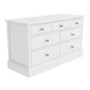 GRADE A2 - Harper Solid Wood 4+3 Wide Chest of Drawers in White