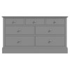 GRADE A2 - Harper Grey Solid Wood 4+3 Wide Chest of Drawers