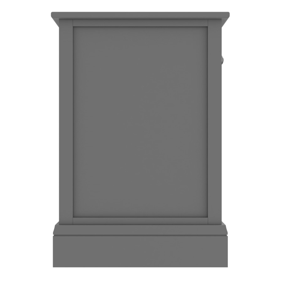 GRADE A2 - Harper Grey Solid Wood 4+3 Wide Chest of Drawers