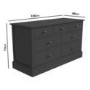 GRADE A1 - Wide Grey Painted Chest of 7 Drawers - Harper