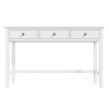 White Wooden Office Desk with 3 Drawers - Harper