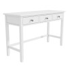 White Wooden Office Desk with 3 Drawers - Harper