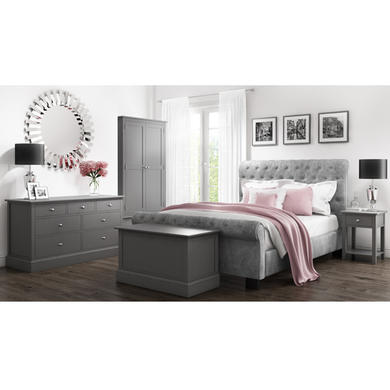 GRADE A1 - Harper Grey Solid Wood Dressing Table