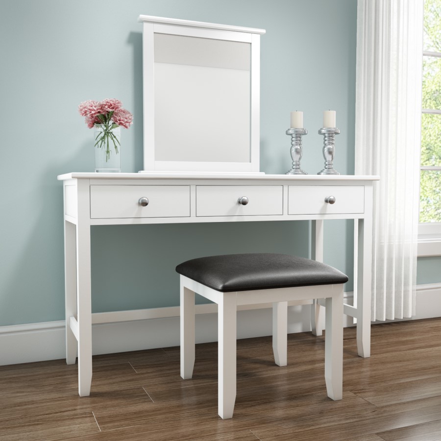 GRADE A2 - Harper White Solid Wood Mirror