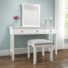 GRADE A1 - Harper White Solid Wood Dressing Table Stool