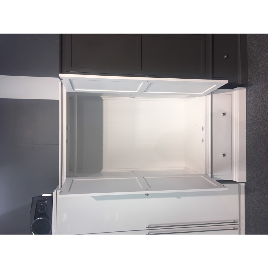 GRADE A1 - Harper White Solid Wood 2 Door 1 Drawer Wardrobe