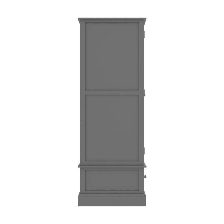 Harper Grey Solid Wood Double Wardrobe with Drawer