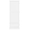 GRADE A1 - Harper White Solid Wood Double Wardrobe with Drawer