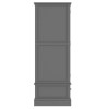 GRADE A2 - Harper Grey Solid Wood 3 Door 3 Drawer Wardrobe