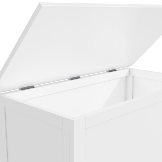 GRADE A1 - Harper White Solid Wood Blanket Box