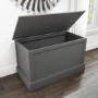 Harper Grey Solid Wood Blanket Box