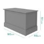 Harper Grey Solid Wood Blanket Box