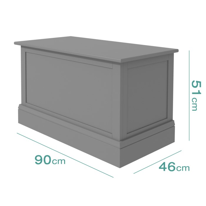 Harper Grey Solid Wood Blanket Box Furniture123