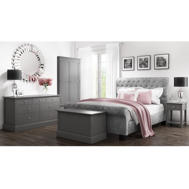 Harper Grey Solid Wood Blanket Box