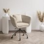 ALMOST PERFECT - Beige Boucle Office Chair with Cushion - Harris