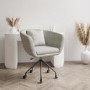 Beige Boucle Office Chair with Cushion - Harris