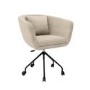ALMOST PERFECT - Beige Boucle Office Chair with Cushion - Harris