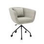 GRADE A1 - Beige Boucle Office Chair with Cushion - Harris