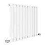 Riace White Horizontal Flat Designer Radiator 600x748mm Single Panel 1589 BTU