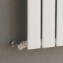 Riace White Horizontal Flat Designer Radiator 600x748mm Single Panel 1589 BTU