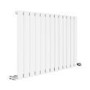 Riace White Horizontal Flat Designer Radiator 600x884mm Single Panel 2065 BTU