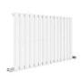 Riace White Horizontal Flat Designer Radiator 600x1020mm Single Panel 2383 BTU