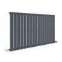 Riace Anthracite Horizontal Flat Designer Radiator 600x1156mm Single Panel 2701 BTU