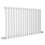 Sorrento White Horizontal Oval Designer Radiator 600x1003mm Single Panel 2679 BTU