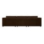 ONLY OPENED - Chocolate Brown Velvet 4-Seater L-Shape Corner Sofa with Reversible Chaise - Hudson