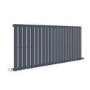 Riace Anthracite Horizontal Flat Designer Radiator 600x1428mm Single Panel 3337 BTU