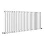 Sorrento White Horizontal Oval Designer Radiator 600x1416mm Single Panel 3783 BTU