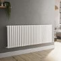 Sorrento White Horizontal Oval Designer Radiator 600x1593mm Single Panel 4255 BTU