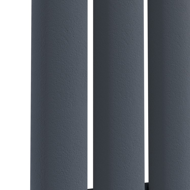 Sorrento Anthracite Horizontal Oval Designer Radiator 600x413mm Single Panel 1103 BTU