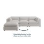 GRADE A2 - Large Beige Boucle Reversible 4 Seater Corner Sofa - Hudson