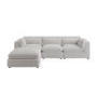 GRADE A2 - Large Beige Boucle Reversible 4 Seater Corner Sofa - Hudson