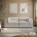 HSN003 Beige Boucle 3 Seater Sofa - Hudson